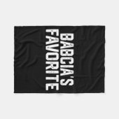 Babcia’s Favorite Funny Grandparent Granhild Vinta Fleece Deken (Voorkant (Horizontaal))