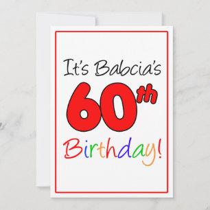 Babcia's 60ste mijlpaal verjaardagsfeest kaart