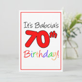 Babcia's 70e mijlpaal verjaardagsfeest kaart (Staand voorkant)
