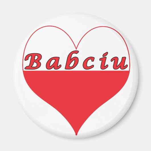 Babciu Poland Heart Magneet (Voorkant)