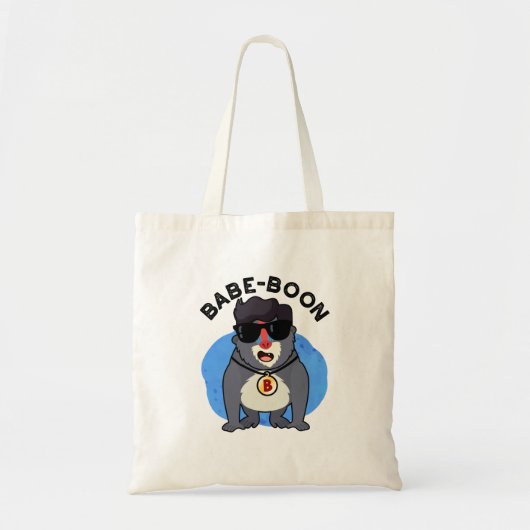 Babe-boon Funny Animal Monkey Baboon Pun Tote Bag (Voorkant)