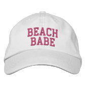 babe de plage casquette rose (Devant)