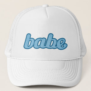 " babe " denim blauw en wit pet