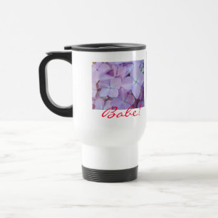 Babe! Koffiekop Paarse Lavendel Hydrangea's Reisbeker