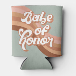 Babe of Honor 70s Groovy Retro Boho Chic Blikjeskoeler