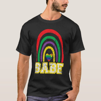 Babe Rainbow Vintage Bruid Bruidsmeisje Bacheloret T-shirt