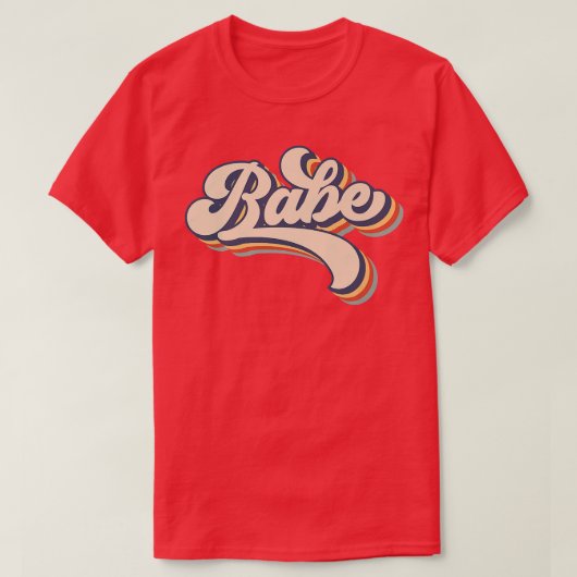Babe Retro Bruid Grappige Bruidsmeisje Bachelorett T-shirt (Design voorkant)