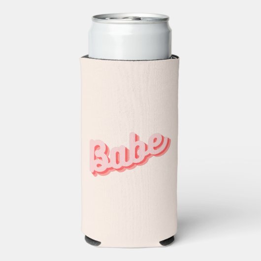 Babe Retro Pink Bachelorette Party Koelbox (Seltzer Achterkant)