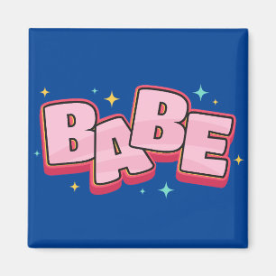 Babe tekst ontwerp magneet
