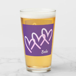 Babe Triple Paarse Heart Tumbler