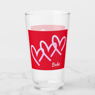 Babe Triple Red Heart Tumbler
