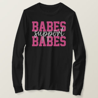 Babes Ondersteuning Babes Hot Roze Borstkanker Tea T-shirt