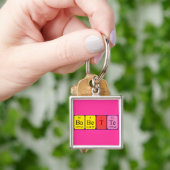 Babette periodieke lijstnaamsleutelring sleutelhanger (Hand)