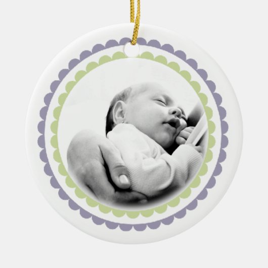 Babies 1e kerstnaam Foto Ornament Keepomwille (Voorkant)