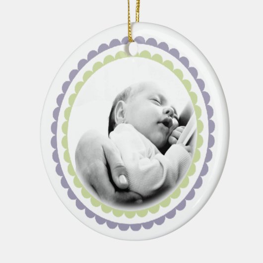 Babies 1e kerstnaam Foto Ornament Keepomwille (Links)