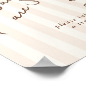 Babies are sweet Bebe Cafe Brown Bow Handdrawn Poster (Hoek)