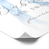 Babies are sweet Blue Coquette Bow Poster (Hoek)