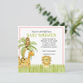 Babies de la Jungle, Invitation Baby shower de fil (Debout devant)