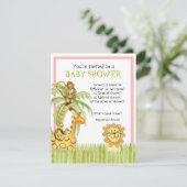 Babies de la Jungle, Invitation Baby shower de fil (Debout devant)