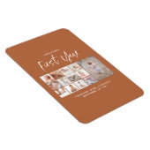 Babies first jaar fotocollage schrift terracotta magneet (Rechterzijde)