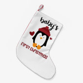 Babies First Kerstfeest Merry Kerstmis Penguin Adu Kleine Kerstsok (Voorkant (Hangend))