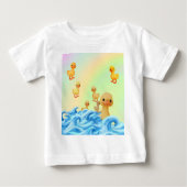 Babies T-Shirt met baby eenden en moeder (Voorkant)