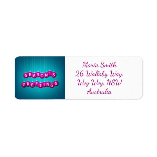 Babiole de Noël Étiquette D’adresse Retour