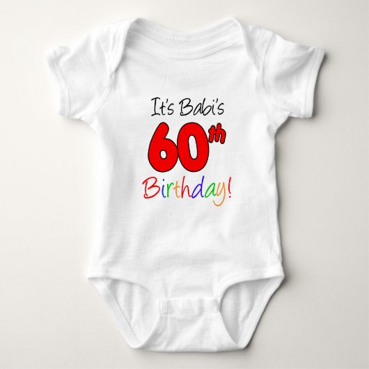 Babi's 60ste verjaardag romper (Voorkant)