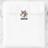 Baboom Grappig Exploding Baboon Pun Ronde Sticker (Tas)