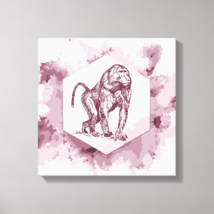 Baboon Canvas Afdruk