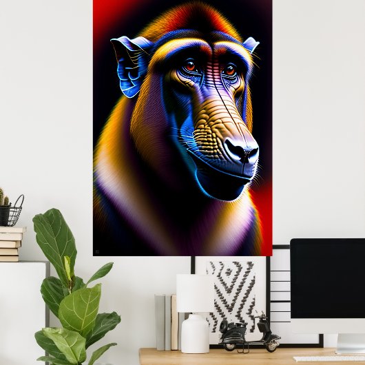 Baboon - Canvas Art Print (Thuiskantoor)
