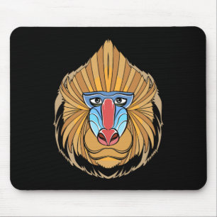 Baboon Face Halloween Scary Baboon Monkey Muismat