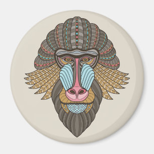 Baboon Magnet illustré