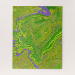 Babs 2 Heldergroene Abstracte Puzzel