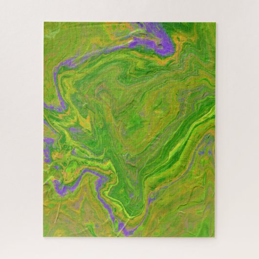 Babs 2 Heldergroene Abstracte Puzzel (Verticaal)