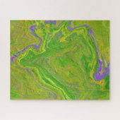 Babs 2 Heldergroene Abstracte Puzzel (Horizontaal)