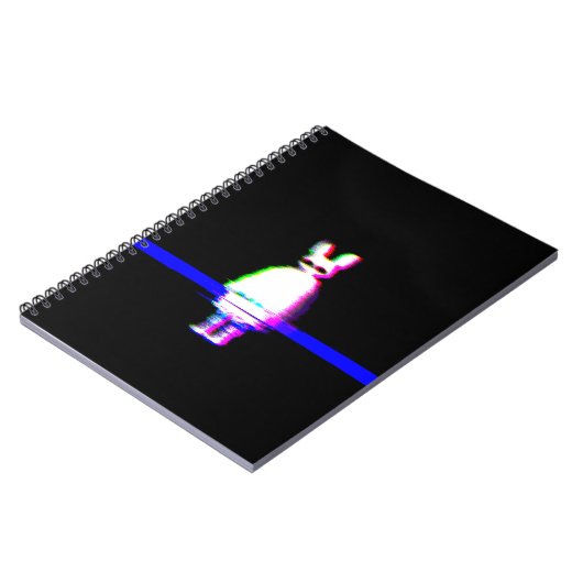 Babu Glitchcore Spiral Notebook Notitieboek (Linkerzijde)