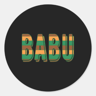 Babu Swahili Opa Vaderdag Opa Ronde Sticker