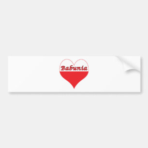 Babunia Poland Heart Bumpersticker