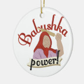 Babushka Power Keramisch Ornament (Links)