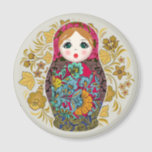 Babushka Russian Nesting Matrioshka Magnet<br><div class="desc">Des motifs Babushka très mignons,  qui feront la différence dans votre décor maison! Conçu par ART CULT - Pro Design Studio ©</div>