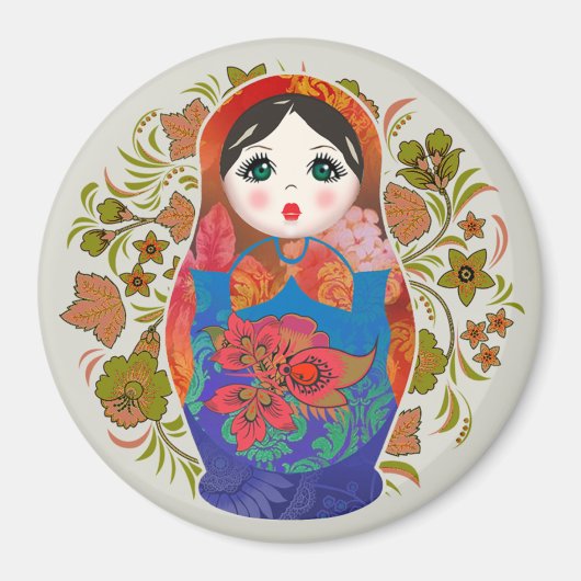 Babushka Russische Nesting Dolls Magneet (Voorkant)