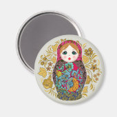 Babushka Russische Nesting Dolls Matrioshka Magnet Magneet (Voorkant / Achterkant)