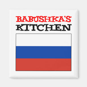 Babushka's Russische keukenvlag Magneet
