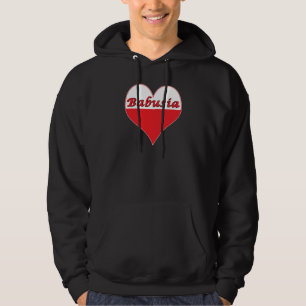 Babusia Poland Heart Hoodie