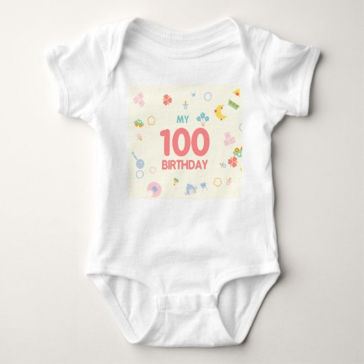 Baby 100 dagen bodysuit (Voorkant)