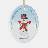 Baby 1 Kerstmis Snowman Ornament (Rechts)