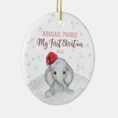Baby 1e eerste kerstfeestdag keramisch ornament (Rechts)