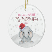 Baby 1e eerste kerstfeestdag keramisch ornament (Links)