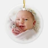 Baby 1e kerstaccent keramisch ornament (Voorkant)